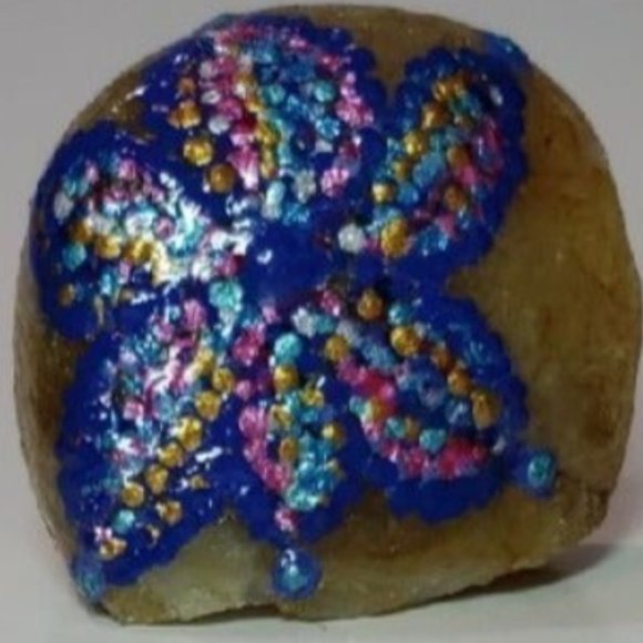 Small Hand Painted Natural Stone - Picture 2 of 4